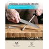 image:imageBLACKDECKER 2Piece Stainless Steel Carving Knife Set 8 Carving Knife amp 7 Fork Kitchen Knife with 3CR13 Stainless Steel Blade Meat Knife with Black ABS Handles Magnetic Gift Box for Storage