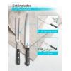 image:imageBLACKDECKER 2Piece Stainless Steel Carving Knife Set 8 Carving Knife amp 7 Fork Kitchen Knife with 3CR13 Stainless Steel Blade Meat Knife with Black ABS Handles Magnetic Gift Box for Storage