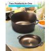 image:imageBLACKDECKER 5Quart Cast Iron Dutch Oven with 1025Inch Skillet Lid PreSeasoned Cast Iron Cookware with Bronze Finish amp Polished Interior Works on All Cooktops Including Induction Oven amp Grill Safe BDK202BR BronzeDutch Oven