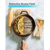 image:imageBLACKDECKER 5Quart Cast Iron Dutch Oven with 1025Inch Skillet Lid PreSeasoned Cast Iron Cookware with Bronze Finish amp Polished Interior Works on All Cooktops Including Induction Oven amp Grill Safe BDK202BR BronzeSkillet