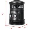image:imageBLACKDECKER 360Degree Surround Heater and Fan Combo 360 Space Heater for Office Desk Home Office amp Personal Use Desk 2 Heat amp Fan Only Settings Adjustable Thermostat BHDS156 Black