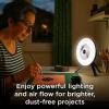 image:imageBLACKDECKER 400LM Utility Fan Light 3 Brightness Levels amp Fan Speeds USB Rechargeable Power Bank Magnetic with Kickstand amp Hanging Hook IP20 WeatherResistant Ideal for DIY Camping Automotive