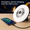 image:imageBLACKDECKER 400LM Utility Fan Light 3 Brightness Levels amp Fan Speeds USB Rechargeable Power Bank Magnetic with Kickstand amp Hanging Hook IP20 WeatherResistant Ideal for DIY Camping Automotive
