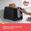 image:imageBLACKDECKER 2Slice Toaster with 7 Toast Shade Settings ExtraWide Slots for Bagels Stainless Steel Exterior FinishBlack