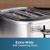 image:imageBLACKDECKER 2Slice Toaster with 7 Toast Shade Settings ExtraWide Slots for Bagels Stainless Steel Exterior FinishSilver