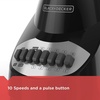 image:imageBLACKDECKER Crush Master Blender 10Speeds with Stainless Steel Blades Black BL2010BPGlass