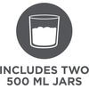 image:imageBLACKDECKER Ice Cream Maker for Families amp Kids  Make Protein Keto amp DairyFree Ice Cream Gelato amp Milkshakes at Home  Easy Creamy Pint Machine with MixInsIce Cream 2Pack Pint Jars