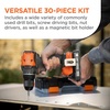 image:imageBLACKDECKER 20V MAX Cordless Brushless in Drill Driver 30 Pc Drill Bit Set and Screwdriver Bit Set 2Ah Battery and Charger Included PowerConnect Electric Drill Cordless BLD782PK30D1