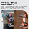 image:imageBLACKDECKER 20V MAX POWERCONNECT Brushless Cordless 12 In Drill Driver and 14 In Hex Impact Driver with 2Ah Battery and Charger Impact Drill Set with More Runtime High Torque LED BLDI782CKD1