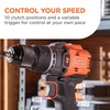 image:imageBLACKDECKER 20V MAX POWERCONNECT Brushless Cordless in Hammer Drill Kit Includes 2Ah Battery and Charger Variable Speed LED 30000 BPM 1900 RPM Drills up to 23 Holes Per Charge BLD783D1