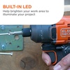 image:imageBLACKDECKER 20V MAX POWERCONNECT Brushless Cordless in Hex Impact Driver Set with 2Ah Battery and Charger 7 Pc Impact Driver Bit Set 2000 InLbs Torque 3200 RPM LED Light Ergonomic BLIM78D1