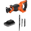 image:imageBLACKDECKER 20V MAX Brushless Cordless Reciprocating Saw Kit with 25Ah Battery and Charger Includes Three Blades for Wood and Metal Long Runtime Up to 33 Cuts Per Charge PowerConnect BLRS78E1Tool  Battery Kit