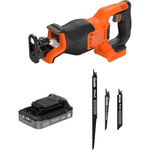 image:imageBLACKDECKER 20V MAX Brushless Cordless Reciprocating Saw Kit with 25Ah Battery and Charger Includes Three Blades for Wood and Metal Long Runtime Up to 33 Cuts Per Charge PowerConnect BLRS78E1Tool  Battery Kit