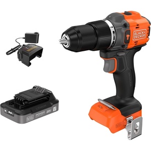 image:imageBLACKDECKER 20V MAX POWERCONNECT Brushless Cordless in Hammer Drill Kit Includes 2Ah Battery and Charger Variable Speed LED 30000 BPM 1900 RPM Drills up to 23 Holes Per Charge BLD783D1