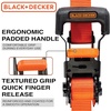 image:imageBLACKDECKER BDX1021 8Piece Ratchet Strap and Soft Loop Kit with HardSided Storage Case1 x 10 Heavy Duty