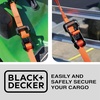 image:imageBLACKDECKER BDX1021 8Piece Ratchet Strap and Soft Loop Kit with HardSided Storage Case1 x 10 Heavy Duty