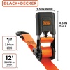 image:imageBLACKDECKER BDX1021 8Piece Ratchet Strap and Soft Loop Kit with HardSided Storage Case1 x 12 Mid Duty