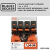 image:imageBLACKDECKER BDX1021 8Piece Ratchet Strap and Soft Loop Kit with HardSided Storage Case1 x 12 Mid Duty
