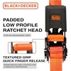 image:imageBLACKDECKER BDX1021 8Piece Ratchet Strap and Soft Loop Kit with HardSided Storage Case1 x 12 Mid Duty