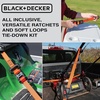 image:imageBLACKDECKER BDX1021 8Piece Ratchet Strap and Soft Loop Kit with HardSided Storage Case8Piece Kit