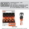 image:imageBLACKDECKER BDX1022 BlackOrange 6Piece 10 CamBuckle and 24 Bungee Strap Set  300 lb Safe Working Load  900 lb Break Strength
