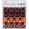 image:imageBlackDecker BDX1018 BlackOrange 6Piece 10 Ratchet Strap and 36 Bungee Strap Set  300 lb Safe Working Load  900 lb Break Strength