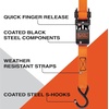 image:imageBlackDecker BDX1018 BlackOrange 6Piece 10 Ratchet Strap and 36 Bungee Strap Set  300 lb Safe Working Load  900 lb Break Strength