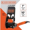 image:imageBlackDecker BDX1018 BlackOrange 6Piece 10 Ratchet Strap and 36 Bungee Strap Set  300 lb Safe Working Load  900 lb Break Strength