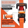 image:imageBlackDecker BDX1019 BlackOrange 8Piece 10 Ratchet Strap and 48 Bungee Strap Set  300 lb Safe Working Load  2500 lb Break Strength