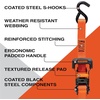 image:imageBlackDecker BDX1019 BlackOrange 8Piece 10 Ratchet Strap and 48 Bungee Strap Set  300 lb Safe Working Load  2500 lb Break Strength