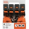 image:imageBlackDecker BDX1020 BlackOrange 6Piece 12 Ratchet Strap and 48 Bungee Strap Set  500 lb Safe Working Load  1500 lb Break Strength
