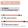 image:imageBlackDecker BDX1020 BlackOrange 6Piece 12 Ratchet Strap and 48 Bungee Strap Set  500 lb Safe Working Load  1500 lb Break Strength