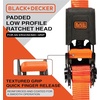 image:imageBlackDecker BDX1020 BlackOrange 6Piece 12 Ratchet Strap and 48 Bungee Strap Set  500 lb Safe Working Load  1500 lb Break Strength