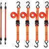 image:imageBLACKDECKER BDX1022 BlackOrange 6Piece 10 CamBuckle and 24 Bungee Strap Set  300 lb Safe Working Load  900 lb Break Strength