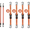 image:imageBlackDecker BDX1018 BlackOrange 6Piece 10 Ratchet Strap and 36 Bungee Strap Set  300 lb Safe Working Load  900 lb Break Strength