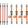 image:imageBlackDecker BDX1019 BlackOrange 8Piece 10 Ratchet Strap and 48 Bungee Strap Set  300 lb Safe Working Load  2500 lb Break Strength