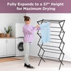 image:imageBLACKDECKER 4Tier Expandable Collapsible Clothes Drying Rack Telescopic Height Foldable SpaceSaving Laundry Air Dryer for Towels Shirts amp Delicates  Durable Steel No Tools NeededBlackBlack