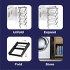 image:imageBLACKDECKER 4Tier Expandable Collapsible Clothes Drying Rack Telescopic Height Foldable SpaceSaving Laundry Air Dryer for Towels Shirts amp Delicates  Durable Steel No Tools NeededBlackBlack