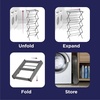 image:imageBLACKDECKER 4Tier Expandable Collapsible Clothes Drying Rack Telescopic Height Foldable SpaceSaving Laundry Air Dryer for Towels Shirts amp Delicates  Durable Steel No Tools NeededSilverGrey