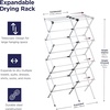 image:imageBLACKDECKER 4Tier Expandable Collapsible Clothes Drying Rack Telescopic Height Foldable SpaceSaving Laundry Air Dryer for Towels Shirts amp Delicates  Durable Steel No Tools NeededWhiteGrey