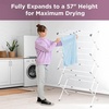 image:imageBLACKDECKER 4Tier Expandable Collapsible Clothes Drying Rack Telescopic Height Foldable SpaceSaving Laundry Air Dryer for Towels Shirts amp Delicates  Durable Steel No Tools NeededWhiteGrey