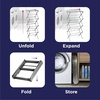 image:imageBLACKDECKER 4Tier Expandable Collapsible Clothes Drying Rack Telescopic Height Foldable SpaceSaving Laundry Air Dryer for Towels Shirts amp Delicates  Durable Steel No Tools NeededGreyGrey