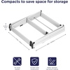 image:imageBLACKDECKER 4Tier Expandable Collapsible Clothes Drying Rack Telescopic Height Foldable SpaceSaving Laundry Air Dryer for Towels Shirts amp Delicates  Durable Steel No Tools NeededWhiteGrey