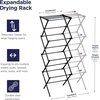 image:imageBLACKDECKER 4Tier Expandable Collapsible Clothes Drying Rack Telescopic Height Foldable SpaceSaving Laundry Air Dryer for Towels Shirts amp Delicates  Durable Steel No Tools NeededBlackBlack