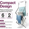 image:imageBLACKDECKER Over The Door Expandable Telescopic Drying Rack Clothes Organizer Towel Hanger Laundry Collapsible BlackGray
