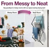 image:imageBLACKDECKER Over The Door Expandable Telescopic Drying Rack Clothes Organizer Towel Hanger Laundry Collapsible BlackGray