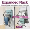 image:imageBLACKDECKER Over The Door Expandable Telescopic Drying Rack Clothes Organizer Towel Hanger Laundry Collapsible BlackGray