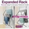 image:imageBLACKDECKER Over The Door Expandable Telescopic Drying Rack Clothes Organizer Towel Hanger Laundry Collapsible BlackSilver
