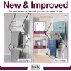 image:imageBLACKDECKER Over The Door Expandable Telescopic Drying Rack Clothes Organizer Towel Hanger Laundry Collapsible BlackSilver