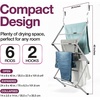 image:imageBLACKDECKER Over The Door Expandable Telescopic Drying Rack Clothes Organizer Towel Hanger Laundry Collapsible BlackSilver